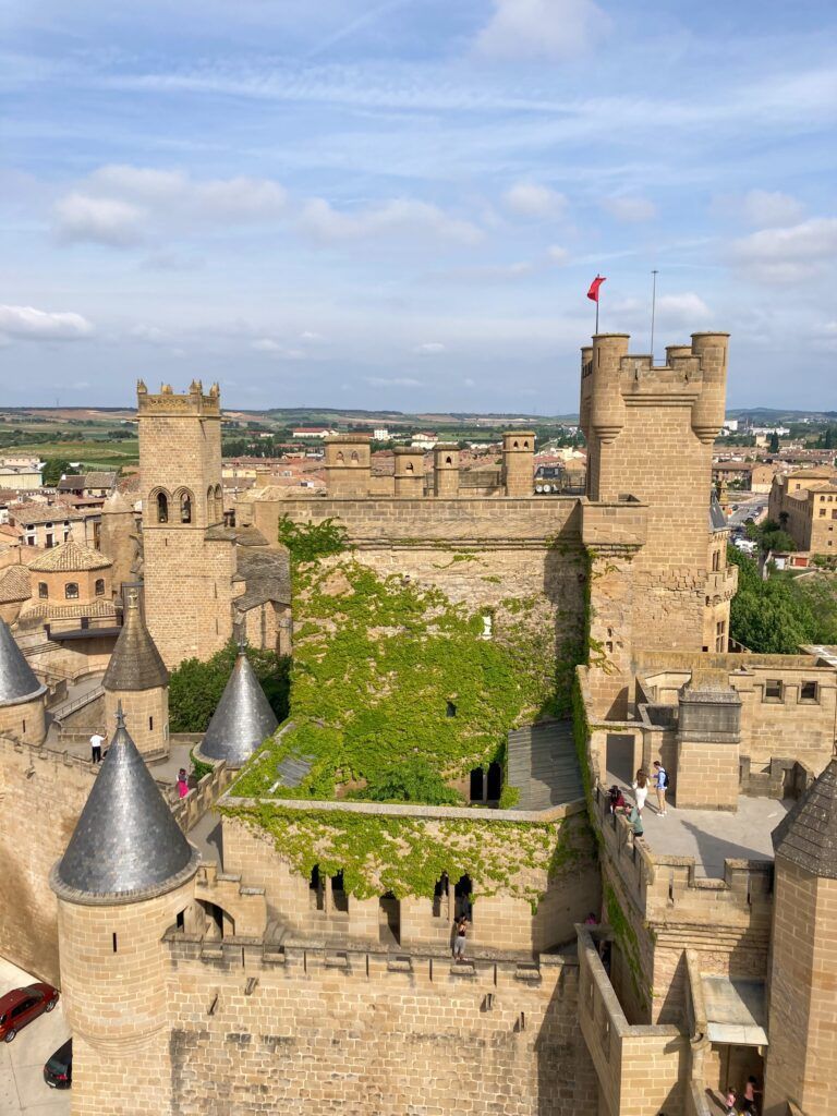Vistas panorámicas del Palacio Real de Olite